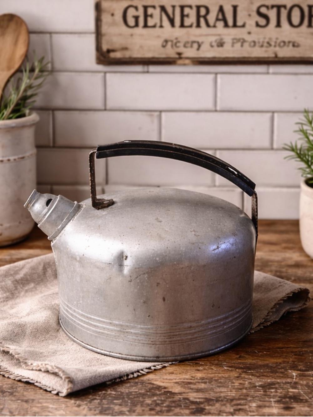 Vintage Aluminum Tea Kettle
